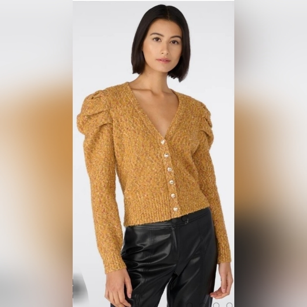 Karl Lagerfeld Fuzzy Wool Blend Cardigan, VGUC, Size M
